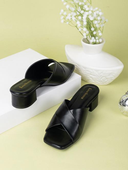 women black slip on sandal - 21748382 -  Standard Image - 0