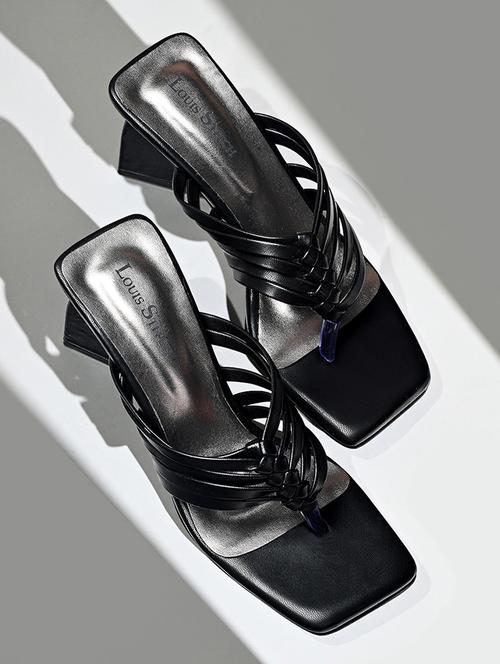 women black slip on sandal - 21748387 - Standard Image - 0