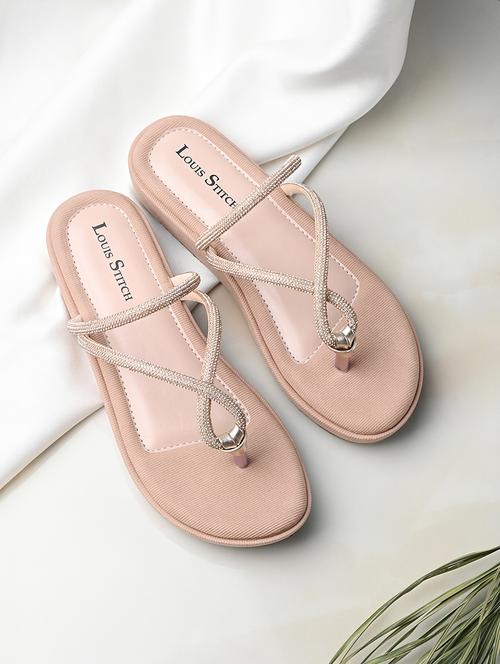 women pink slip on sandal - 21748396 - Standard Image - 0