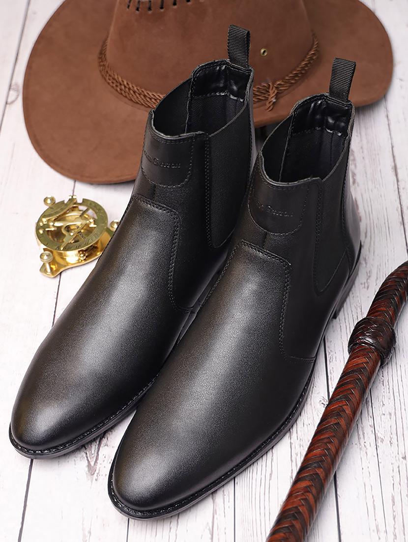 men black slip on boots - 21748414 -  Zoom Image - 0
