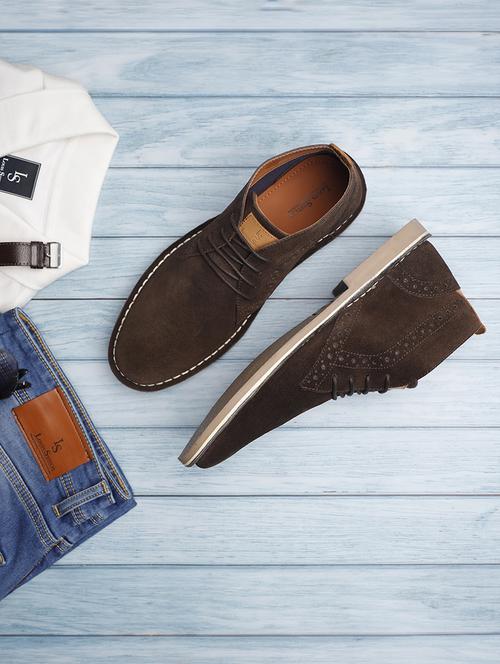 men solid lace up boots - 21748431 -  Standard Image - 0