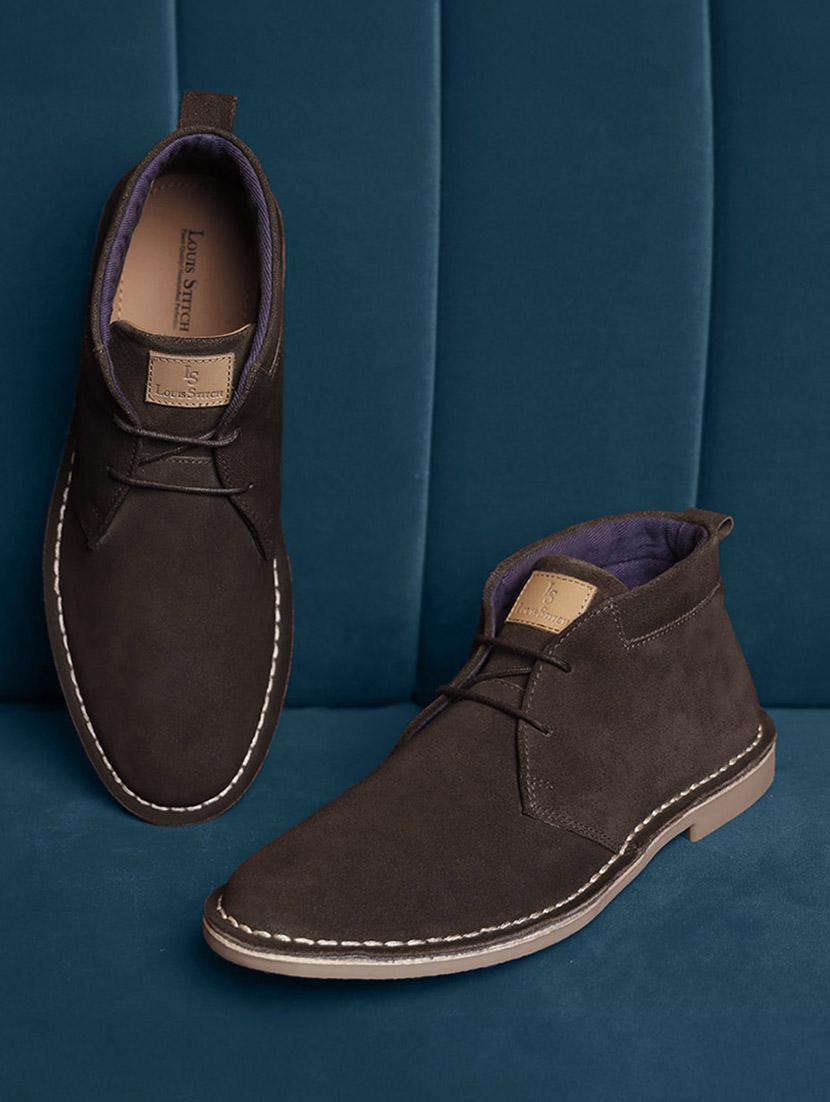 brown italian suede leather british stitch down chukka boots - 21748438 - Zoom Image - 0