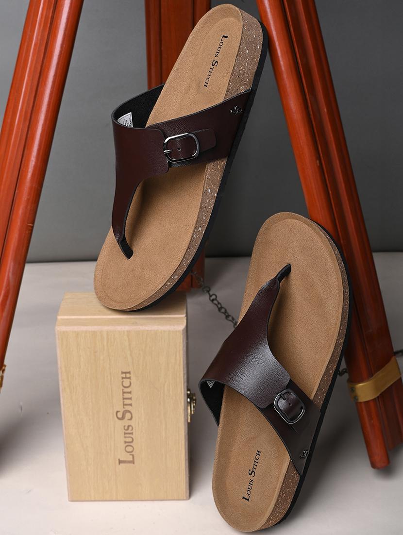 men solid toe separator sandal