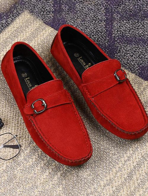men solid slip on loafers - 21748494 - Standard Image - 0