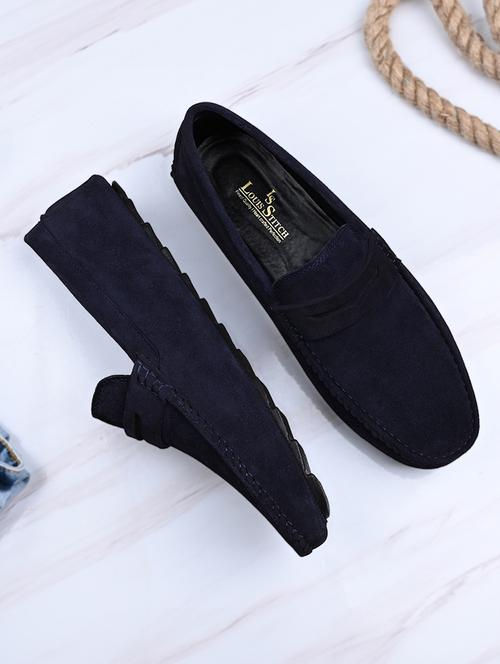 men solid slip on loafers - 21748498 - Standard Image - 0