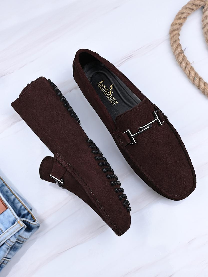 men solid slip on horsebit loafers - 21748499 - Zoom Image - 0