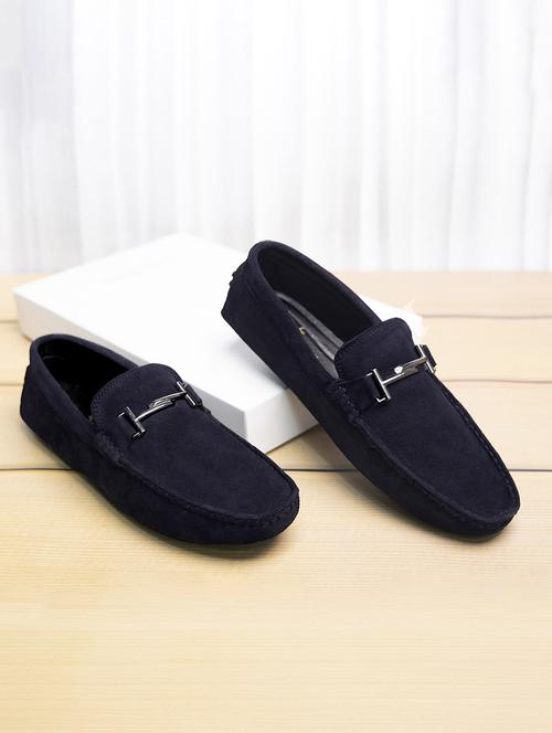 men solid slip on horsebit loafers - 21748500 - Standard Image - 0