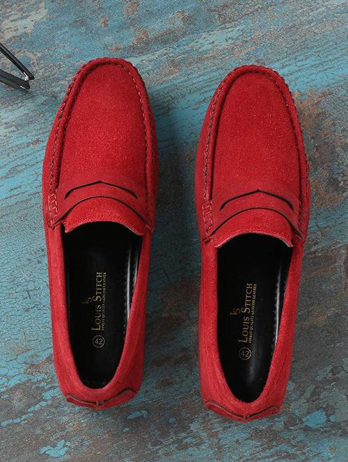 men solid slip on loafers - 21748506 - Standard Image - 0