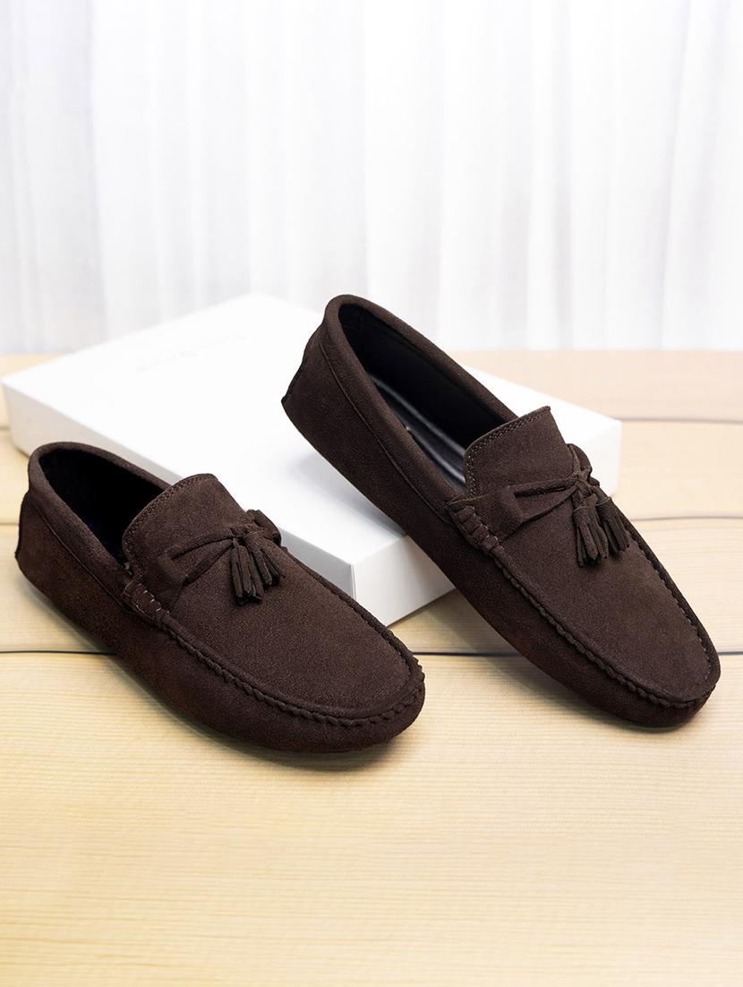 men solid slip on tassel detailed loafers - 21748516 -  Zoom Image - 0