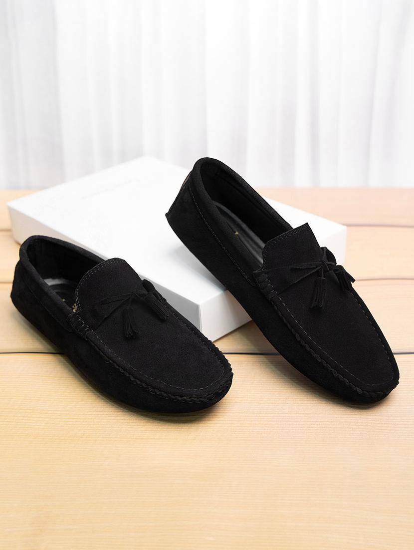 men solid slip on tassel detailed loafers - 21748520 - Zoom Image - 0