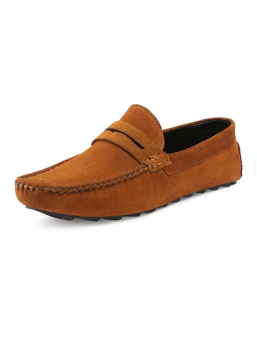 men solid slip on loafers - 21748522 - Standard Image - 2