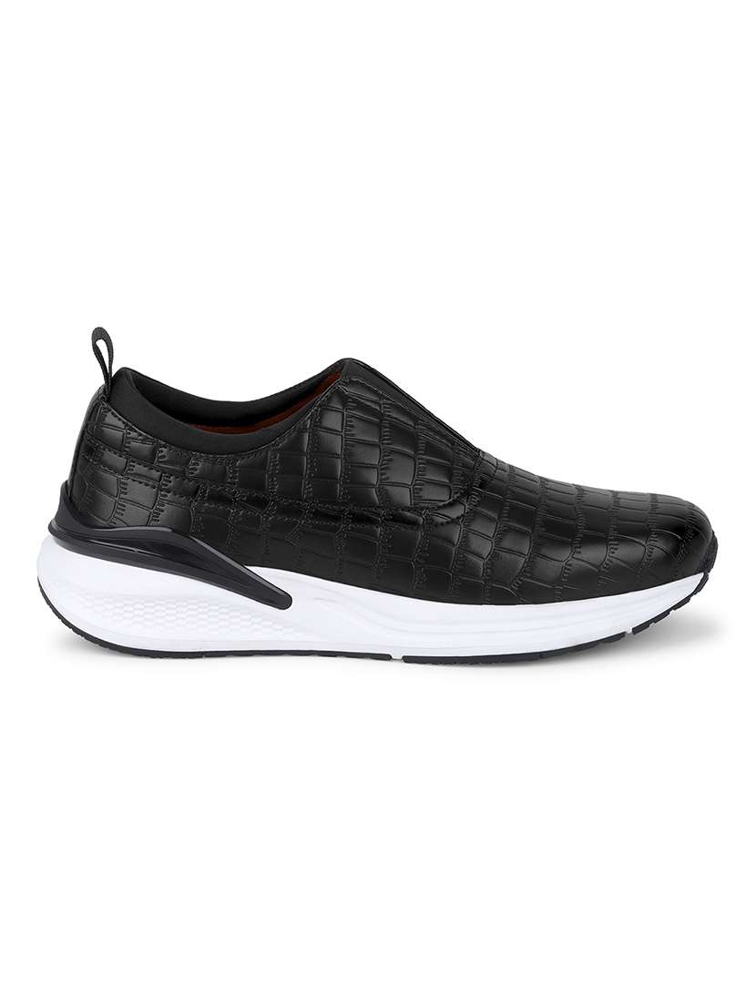 men black slip on shoes - 21748531 -  Standard Image - 2