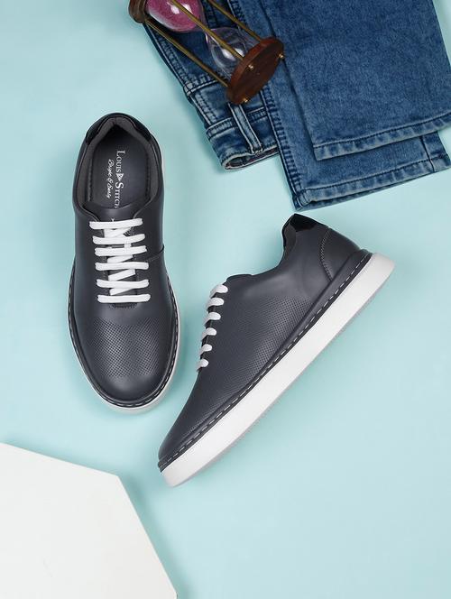 men solid lace up sneakers - 21748554 -  Standard Image - 0