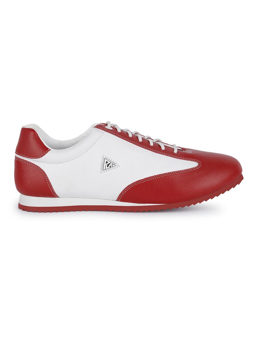 red lace up sneakers - 21748563 - Standard Image - 2