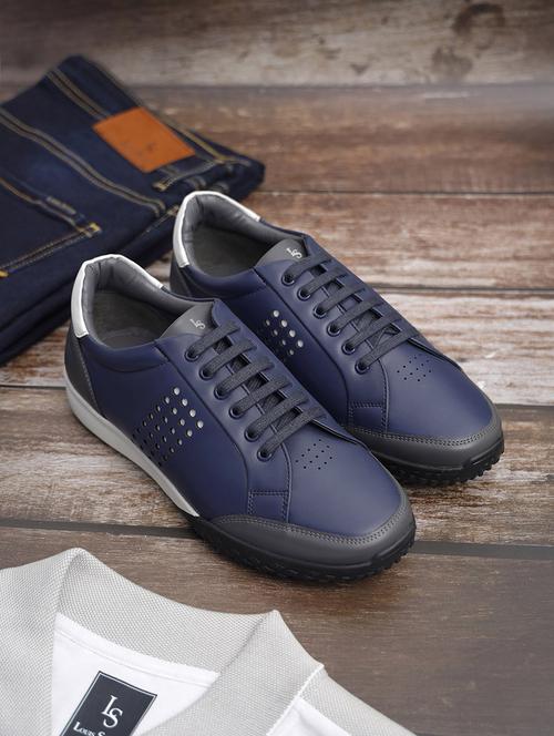 blue lace up sneakers - 21748566 - Standard Image - 0