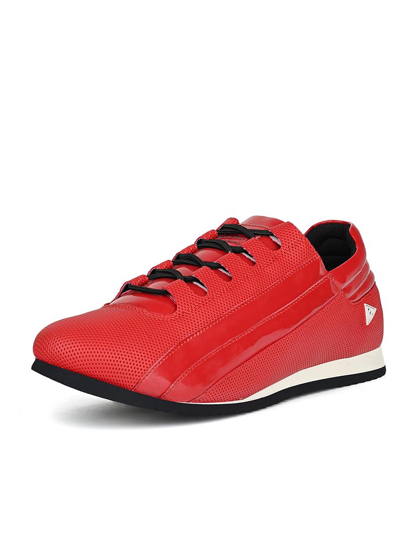 red lace up sneakers - 21748570 - Standard Image - 2