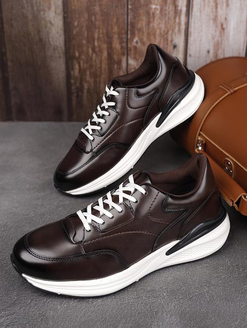 men solid lace up casual shoes - 21748580 -  Standard Image - 0