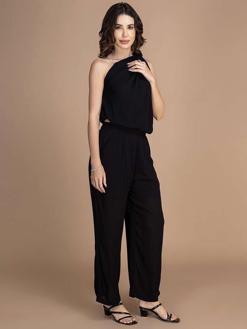 women solid top and trouser co-ord set - 21748651 -  Standard Image - 2