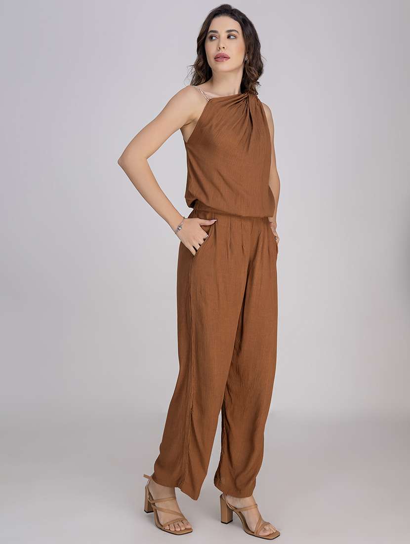 women solid top and trouser co-ord set - 21748652 -  Standard Image - 2