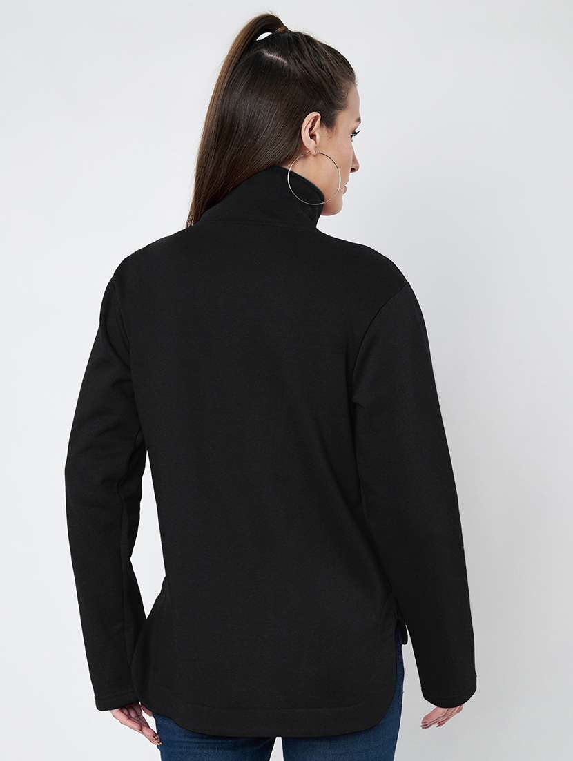 women solid long sleevees regular jacket - 21748712 - Standard Image - 2
