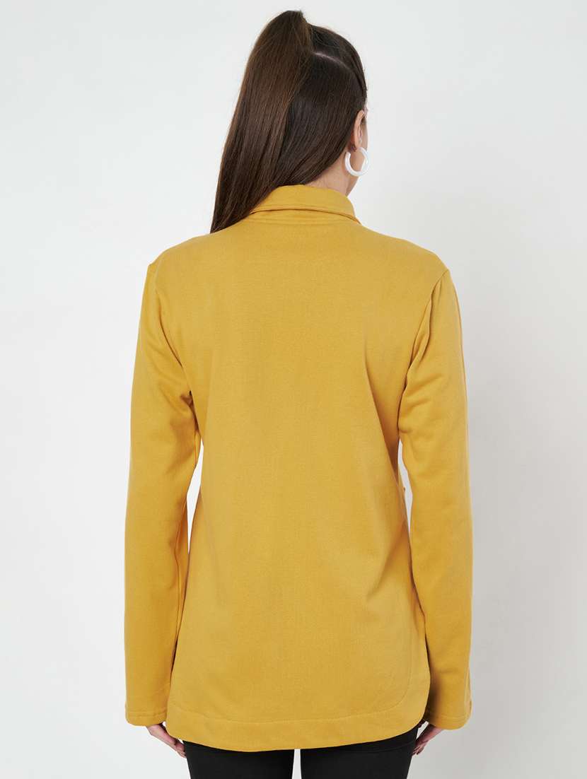 women solid long sleevees regular jacket - 21748721 -  Standard Image - 2