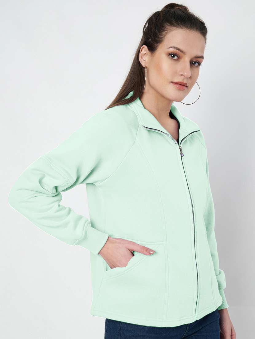 women solid long sleevees regular jacket - 21748734 -  Standard Image - 2