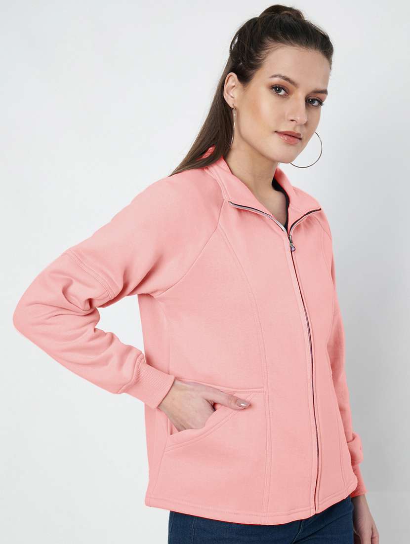 women solid long sleeves regular jacket - 21748737 -  Standard Image - 2