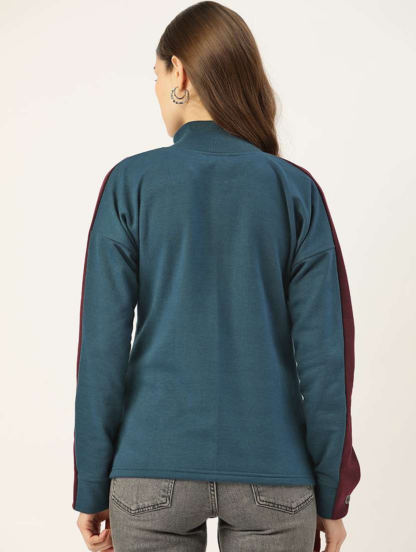 women color blocked long sleevees regular jacket - 21748749 -  Standard Image - 2