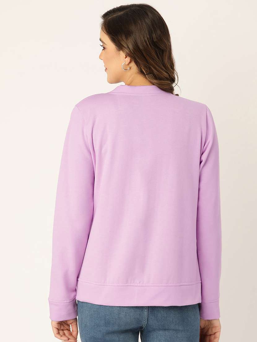 women solid long sleeves regular jacket - 21748761 -  Standard Image - 2