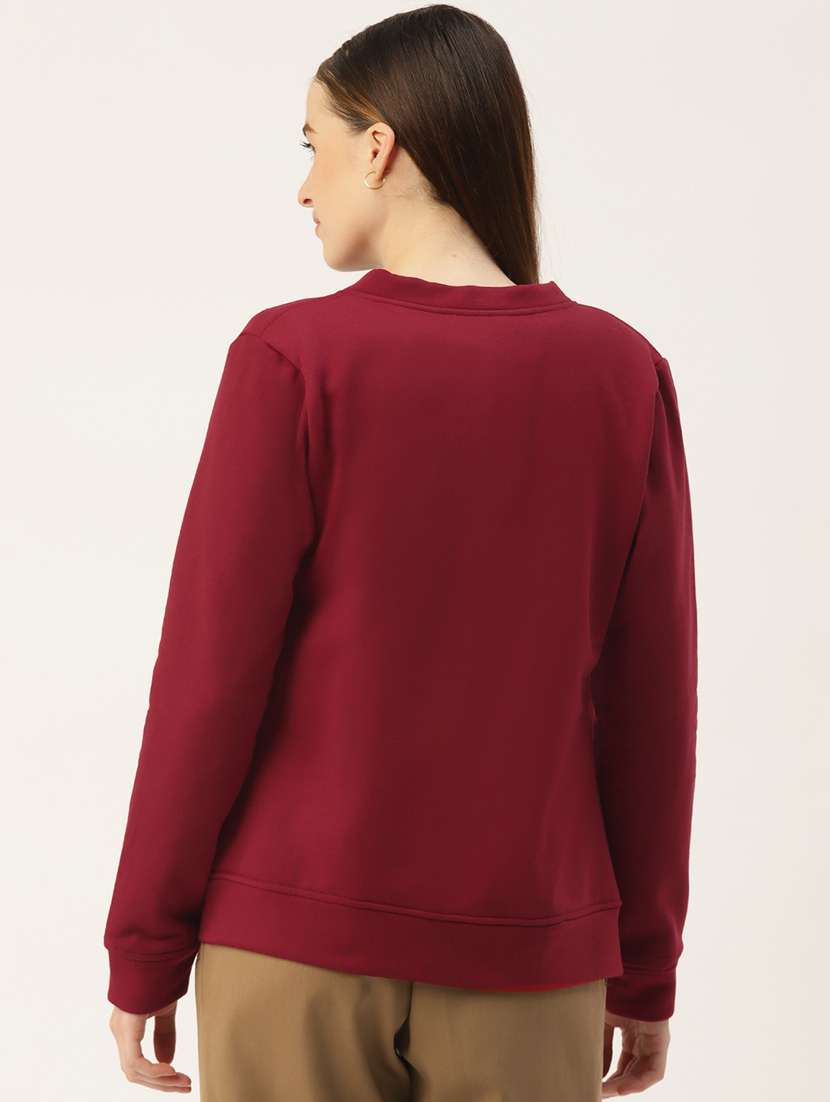 women solid long sleevees regular jacket - 21748762 -  Standard Image - 2