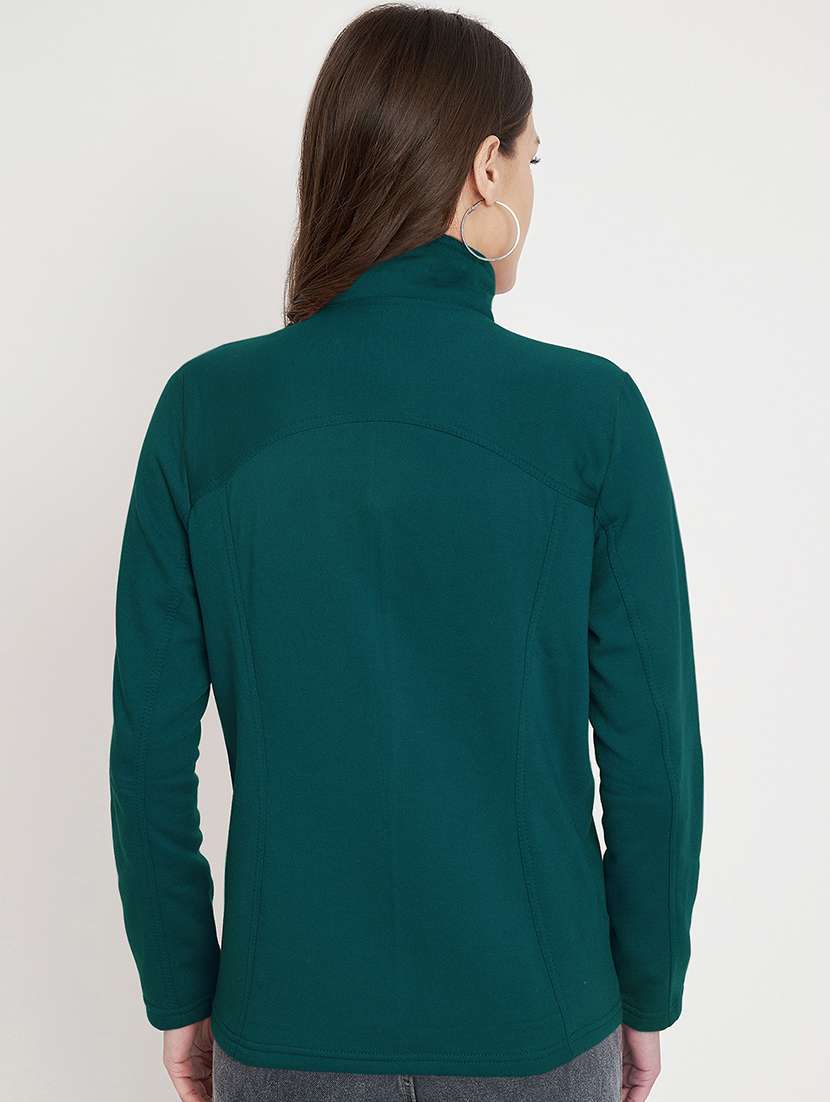 women solid long sleevees regular jacket - 21748791 - Standard Image - 2
