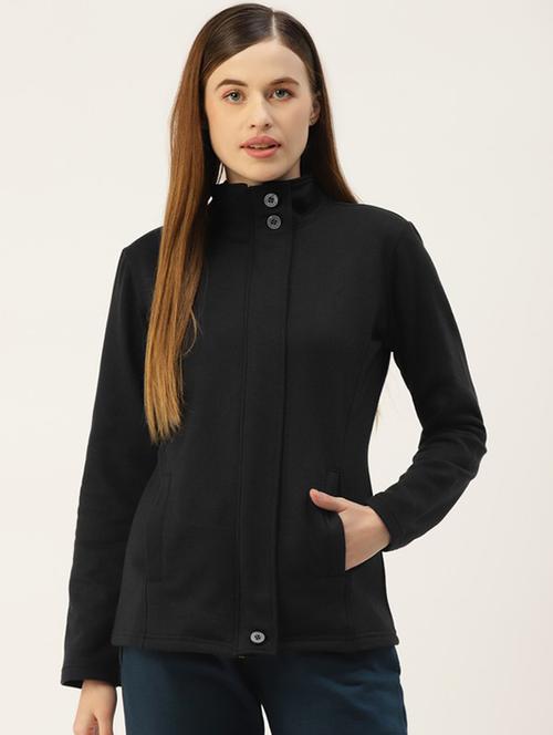 women solid long sleevees regular jacket - 21748794 - Standard Image - 0