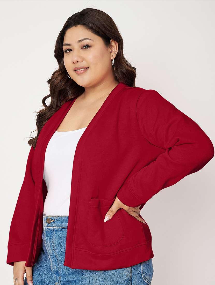 women plus size long sleeves jacket - 21748819 - Standard Image - 2