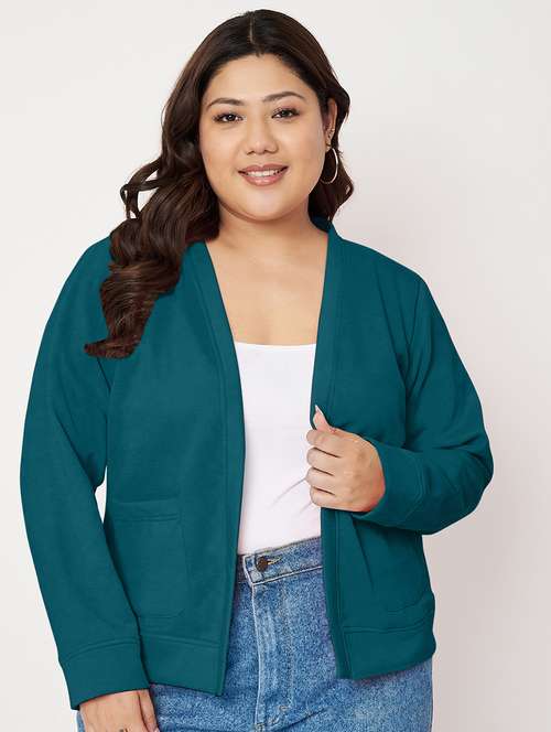 women plus size long sleeves jacket - 21748824 - Standard Image - 0