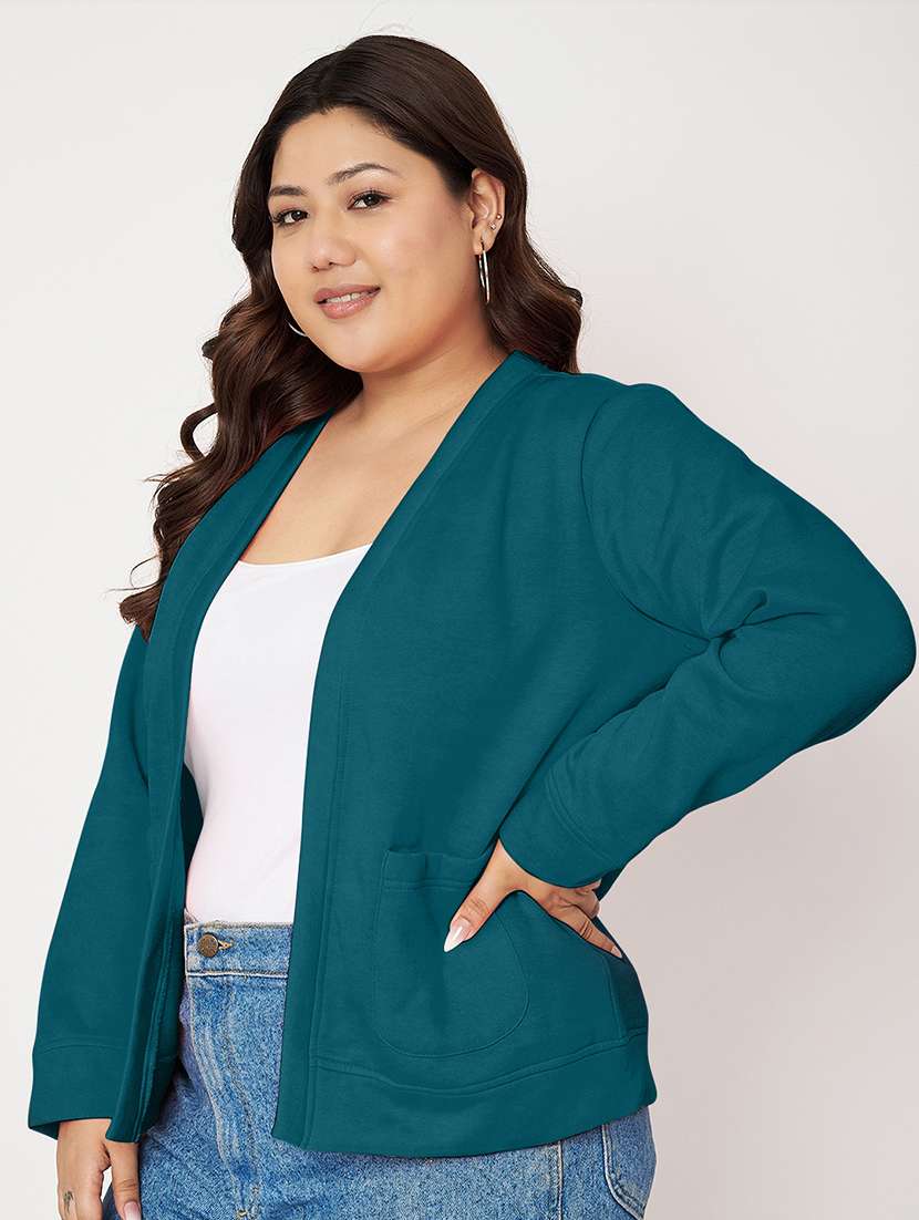 women plus size long sleeves jacket - 21748824 - Standard Image - 2