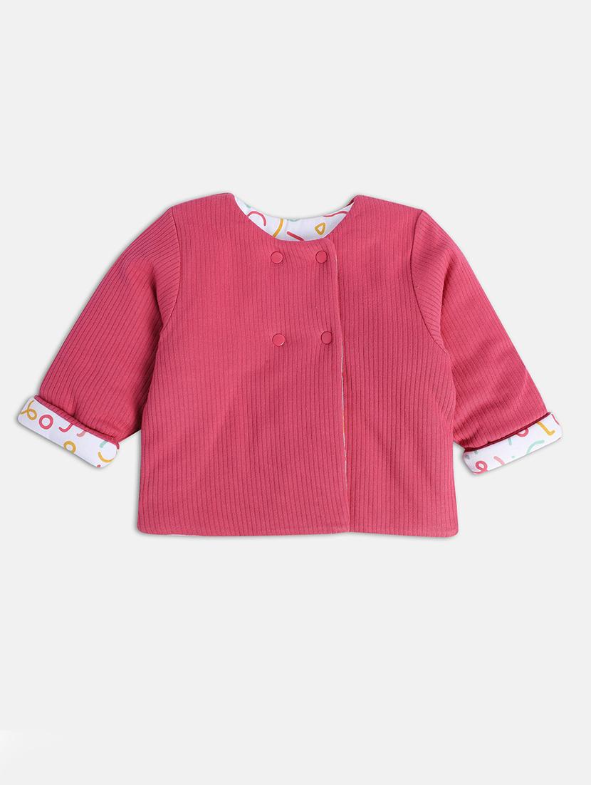 girls white long sleeve reversible jackets - 21748920 - Standard Image - 2