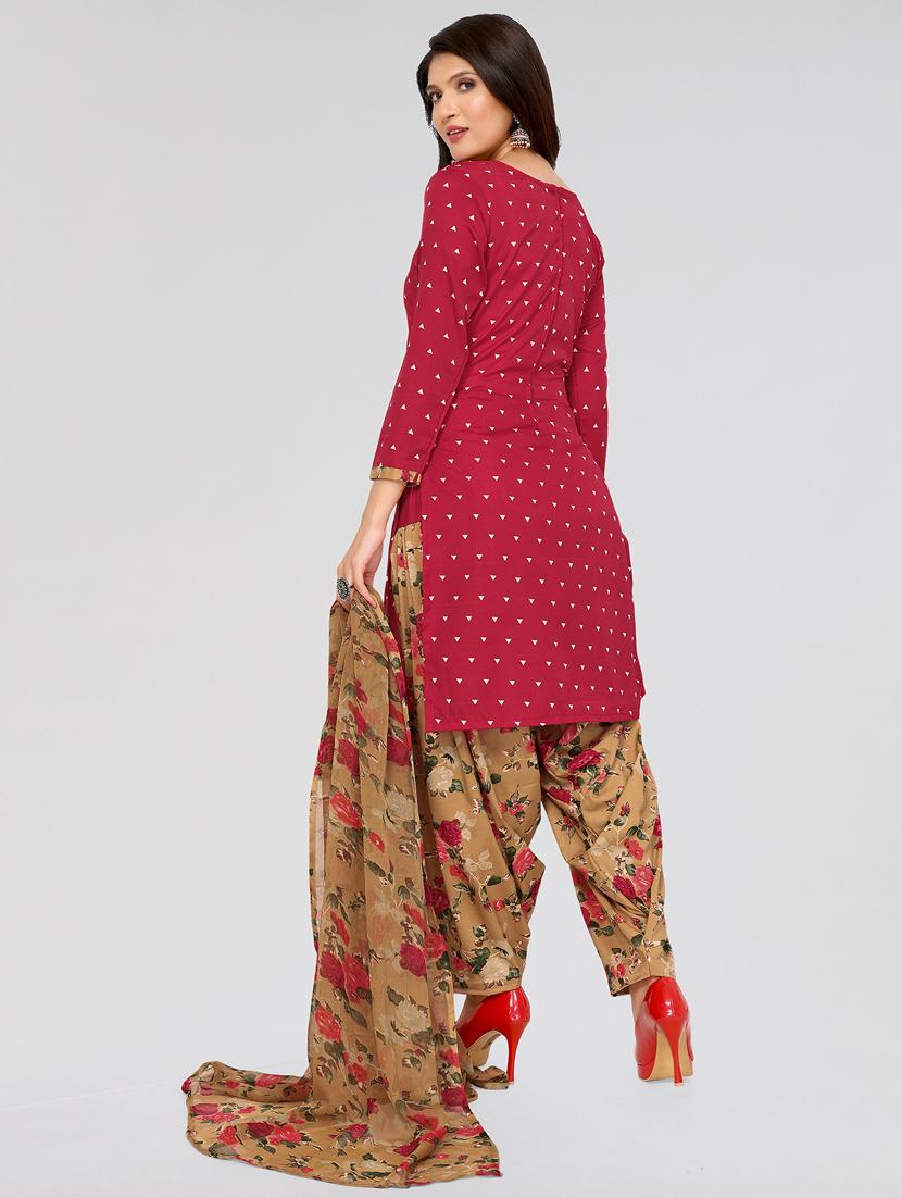 women printed unstitched suit set - 21749565 - Standard Image - 2