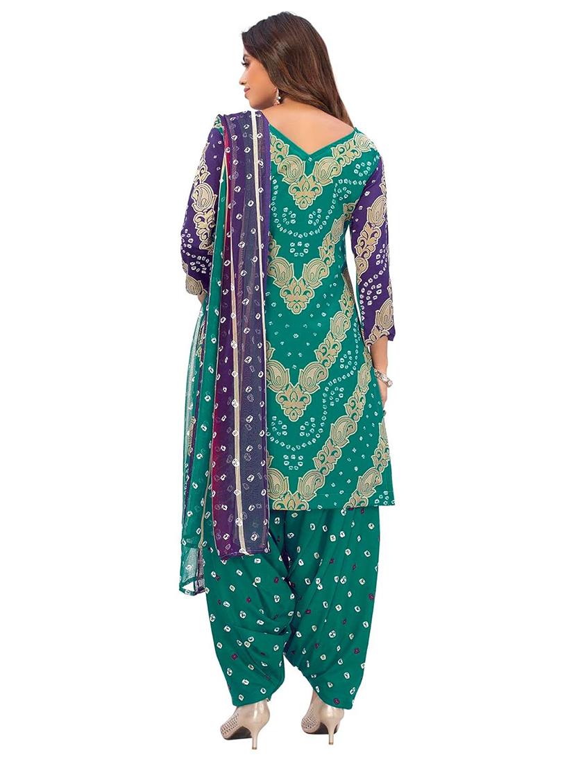 women bandhani printed unstitched suit set - 21749639 - Standard Image - 2