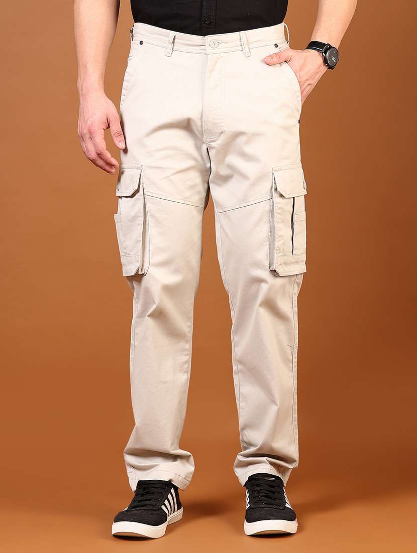 men mid rise solid cargo