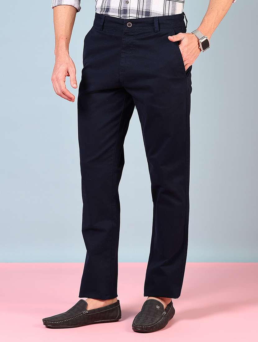 men solid mid rise casual chinos - 21749673 -  Standard Image - 2