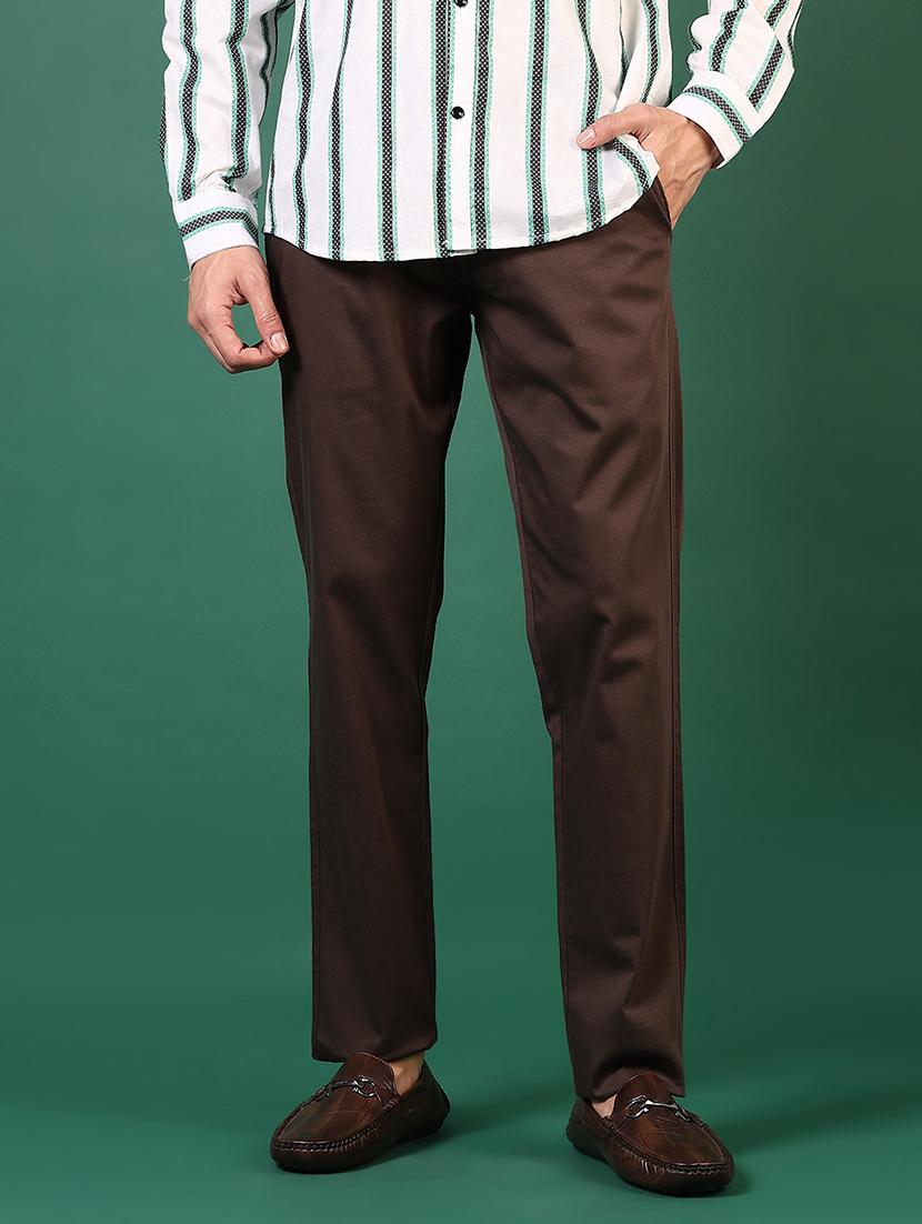 men solid mid rise casual chinos - 21749678 - Standard Image - 2