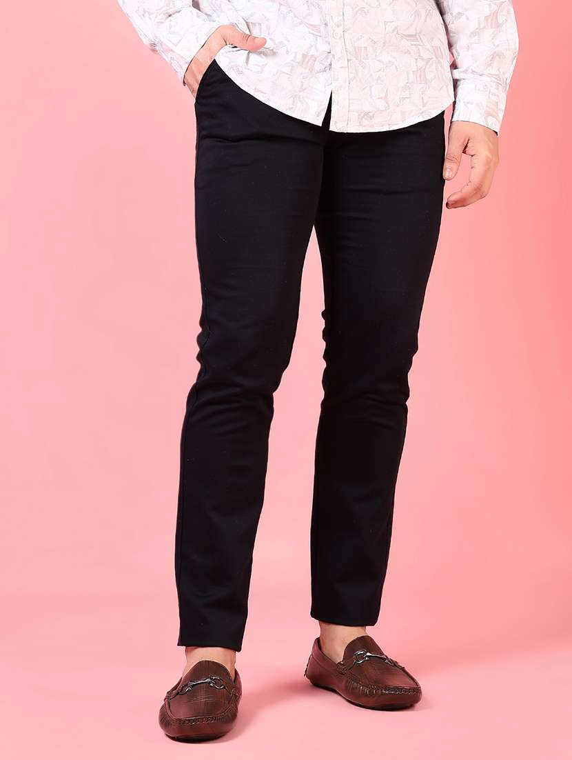 men solid mid rise casual chinos - 21749679 -  Standard Image - 2