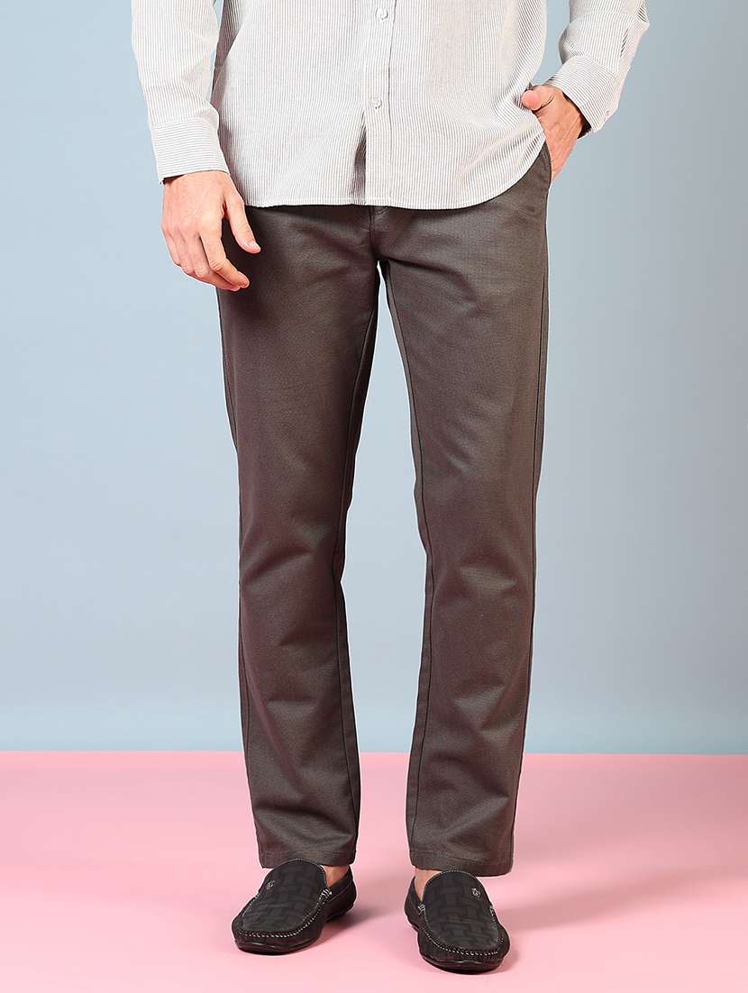 men solid mid rise casual chinos - 21749681 -  Standard Image - 2