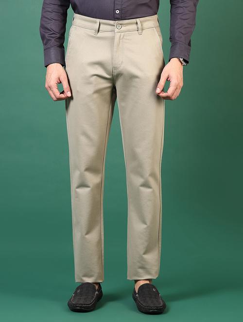 men mid rise solid chinos - 21749683 - Standard Image - 0