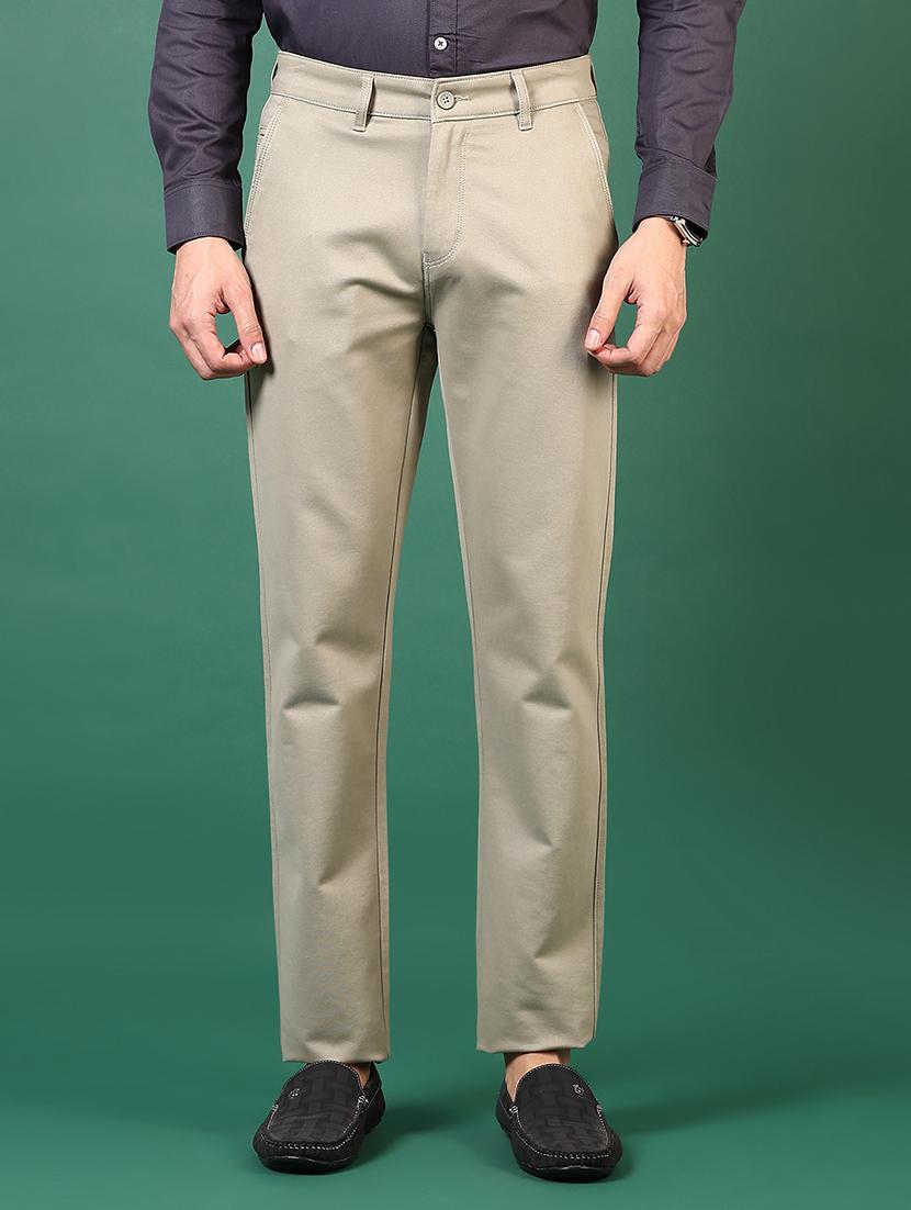 men mid rise solid chinos - 21749683 - Zoom Image - 0