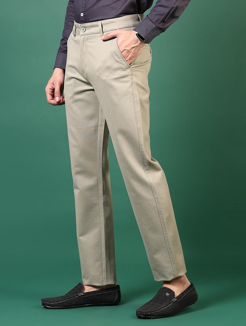 men mid rise solid chinos - 21749683 - Standard Image - 2