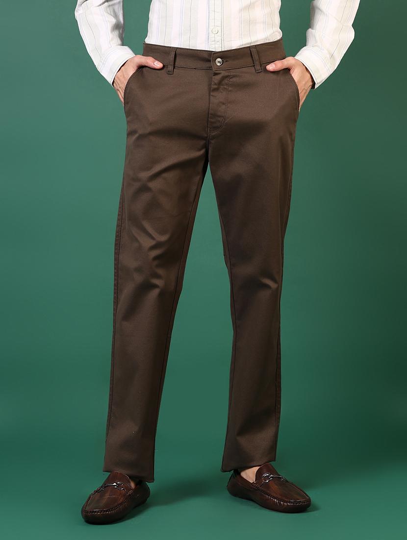 men solid mid rise casual chinos - 21749684 - Zoom Image - 0