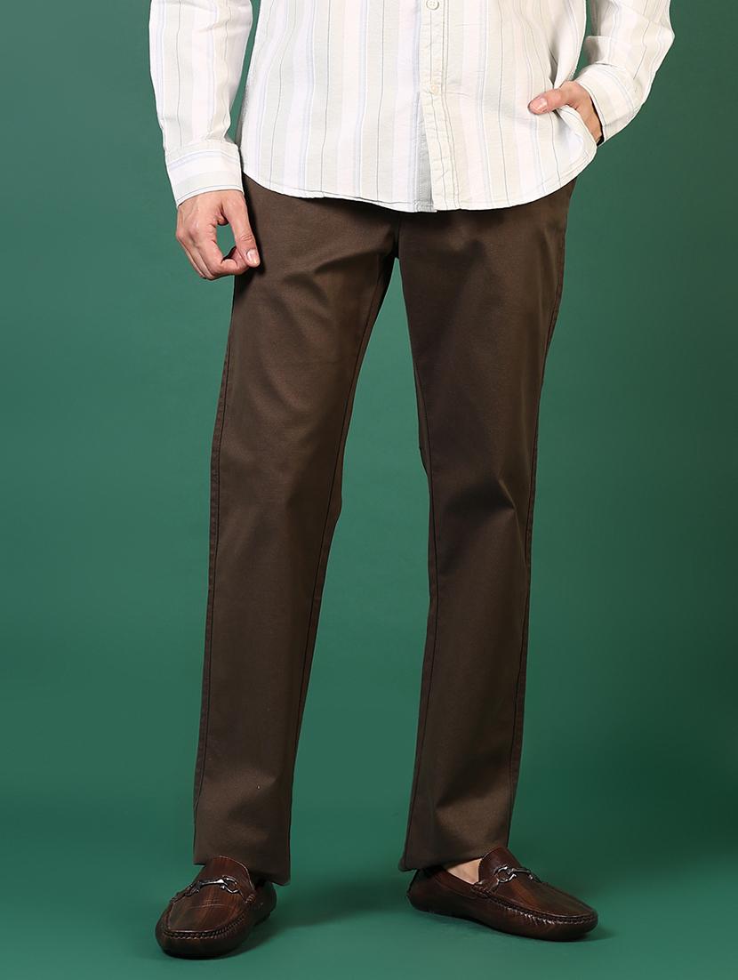 men solid mid rise casual chinos - 21749684 - Standard Image - 2
