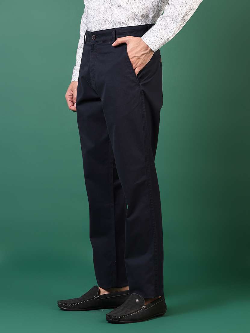 men solid mid rise casual chinos - 21749685 -  Standard Image - 2