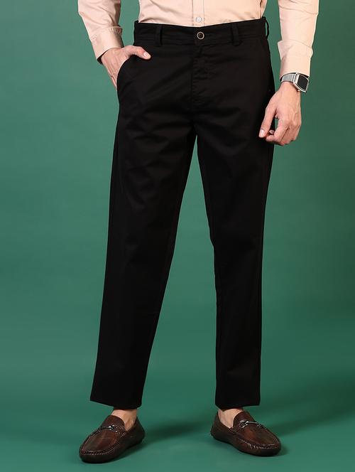men solid mid rise casual chinos - 21749696 - Standard Image - 0